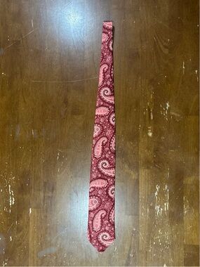 Brioni Handmade Italian 100% Silk Tie - Deep Red